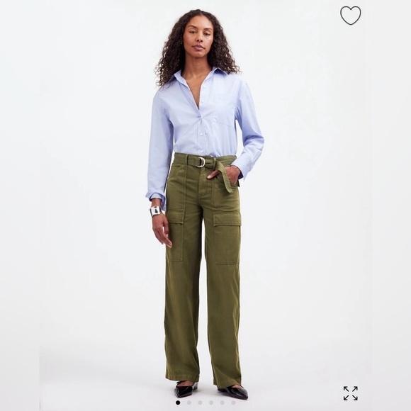 NWT Madewell Belted Slouchy Straight Cargo Pants in
Garment Dye - Picture 4 of 11
